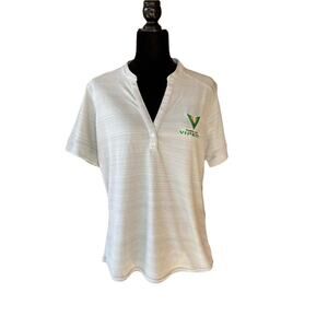 Vansport Womens Polo‎ Shirt Large XFL Football Tampa Bay Vipers Gray NEW